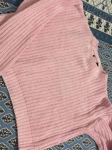 Pink Crop Sweater