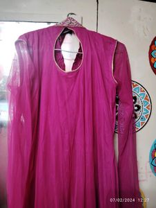 Pink Anarkali Suit Chudidar And Dupatta