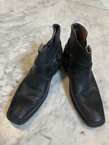 Black Leather Ankle Boots