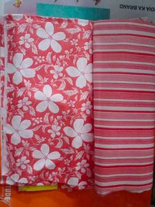 Cotton Branded Suit Set With Kamez And Dupatta