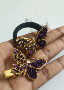 Butterfly Hair Tie and Clip