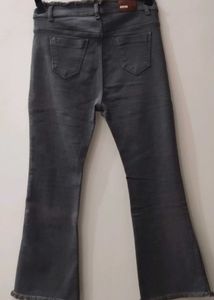 Grey Bootcut Denim Jeans