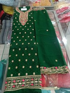 Emerald Green Embroidered Salwar Kameez
