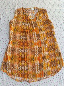 Retro Print Sleeveless Top