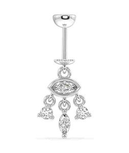 Silverfied Drop Helix Hanging Bugadi Earring