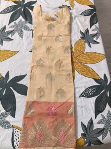 Elegant Beige &amp; Peach Salwar Kameez