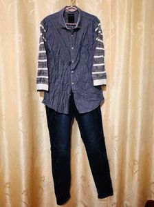 Jeans Pent With Shirt