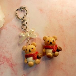 Cute Bear Keychain Charm