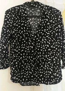 Black & White Print Top