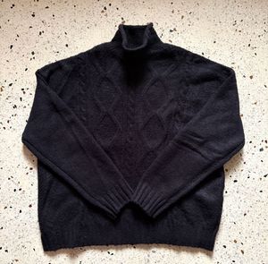 Dark Grey Turtleneck Sweater