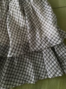 Checkered Ruffle Mini Skirt