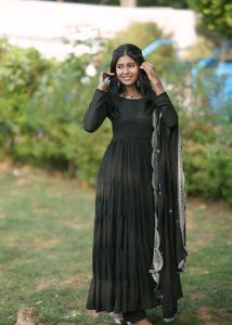 Black anarkali set
