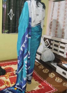 Elegant Blue &amp; Green Saree