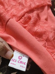 Elegant Coral Lace Dress