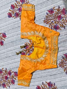 Orange Embroidered Lehenga Skirt