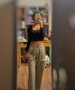 Olive Parachute Pants✨Like New❌No Negotiation