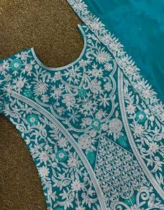 BLUE SHARARA - Plazzo Set