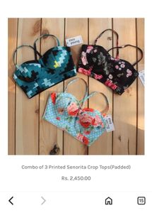 New Cute Bralette Crop Top, Never Worn