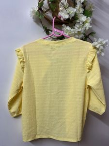 Cute Yellow Ruffle Cardigan