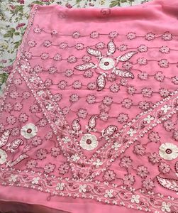 Pink Chikan Saree