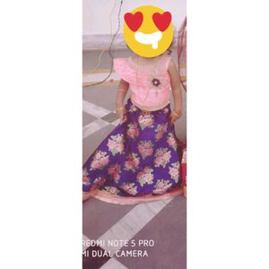 Floral Lehenga Choli Set With Real Baby Pics