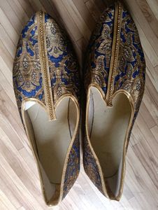 Blue &amp; Gold Ethnic Shoes