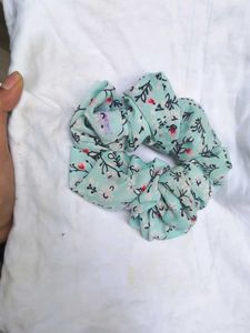 Floral Print Scrunchie