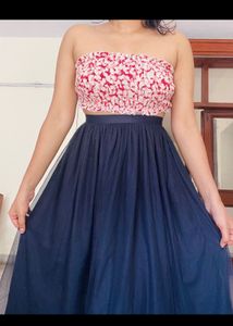 H&amp;M Shirred  Floral Tube Top