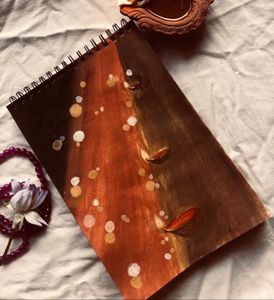 Beautiful Diya Painting On Canvas Customized