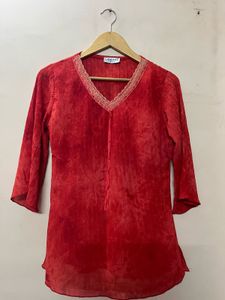 Red Tunic Top