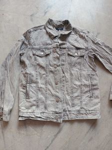Men Grey  Highlander Washed Denim Jacket
