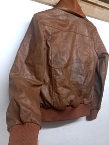 TAN BROWN LEATHER JACKET