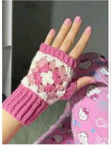 all colour Crochet Fingerless Gloves
