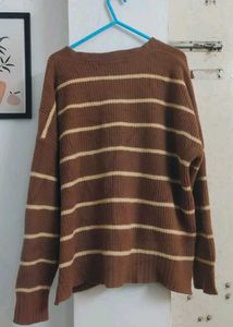 Brown Striped Cardigan 🤎..