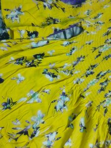 Off Shoulder Yellow Stretchable Top