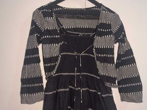 Striped Dress with Shrug