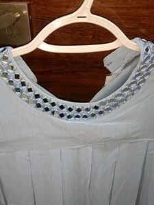 Sky Blue Heavy Decent Dress Women