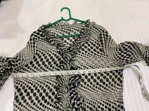 Polka Dot Ruffle Top