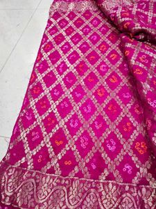 Beautiful Gajji Silk Fuschia Pink Saree