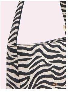 Iykyk Edge Black And White Striped Handbag