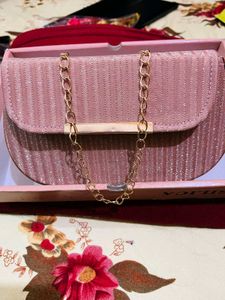 Dusty Rose Chain Bag New With Tag