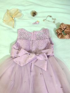 Lavender Barbie Dress For Baby