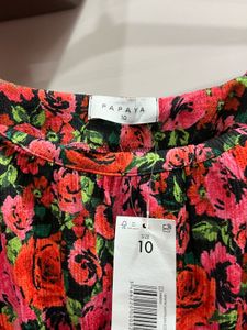 Red Floral Printed Top