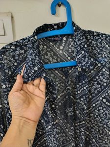 Floral Print Sheer Blouse