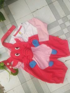 Unisex Elephant Dungree Set