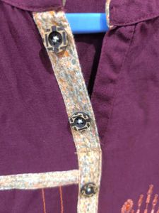 Burgundy Festive Kurti.