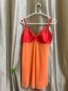 Red Orange Coloured Night Lingerie