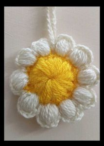 Daisy Crochet Keychain