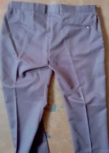 Stylish Gray Formal Pants With Adjustable Elastic