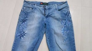 Embellished Denim Jeans